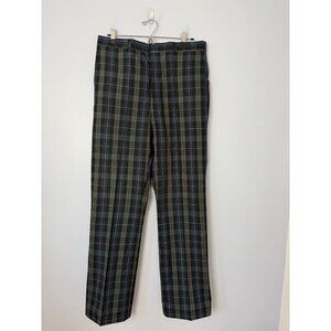Vintage Brooks Brothers Size 33 Golf Pants Blue Plaid Trousers Slacks
